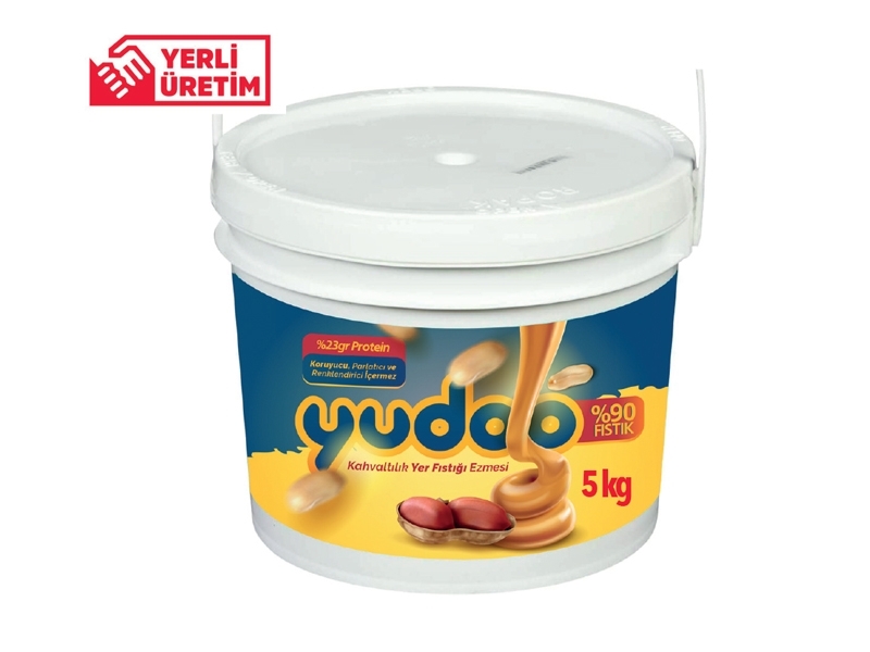 YUDOO Sade %100 Yer Fıstığı Ezmesi 5 Kg